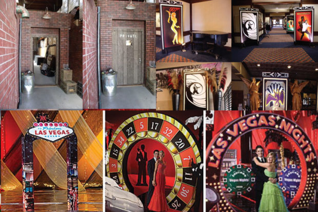 Casino themed party decorations