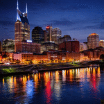 Nashville skyline at night